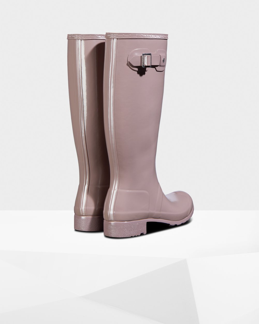 Hunter Mujer Original Tour Foldable Gloss - Botas de Lluvia Moradas - 983-DSLJRU